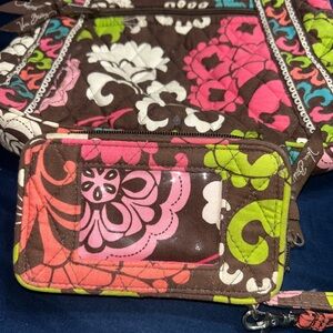 Vera Bradley Multicolor Floral Crossbody Bag and wallet/wristlet